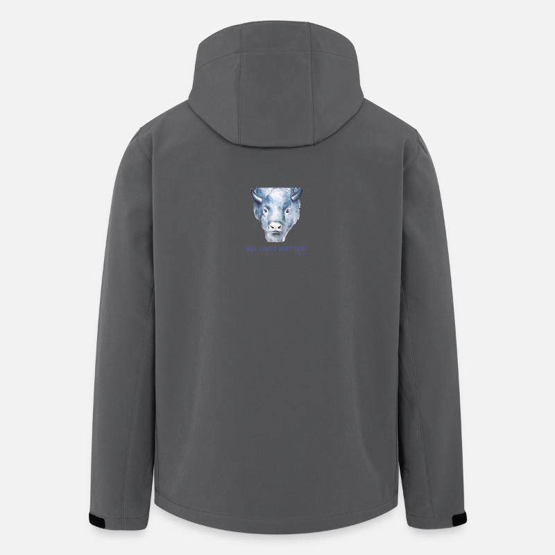 All lives matter! #govegan - Recycelte Männer Softshell-Jacke von Stanley/Stella - Anthrazit
