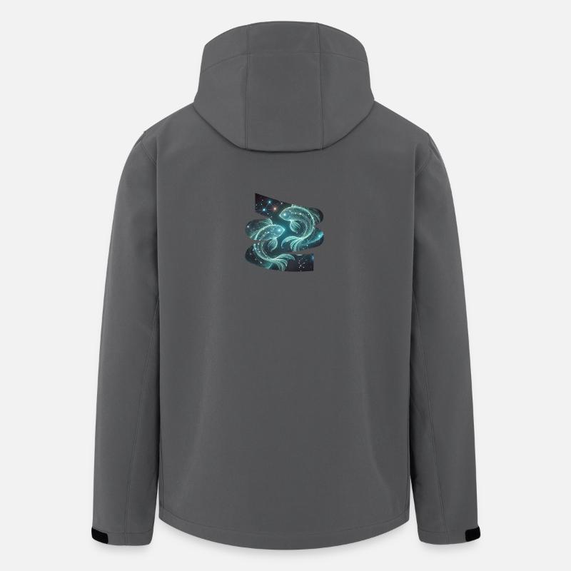 Fisch-T-Shirt, Sternenzeichen Konstellation - Recycelte Männer Softshell-Jacke von Stanley/Stella - Anthrazit