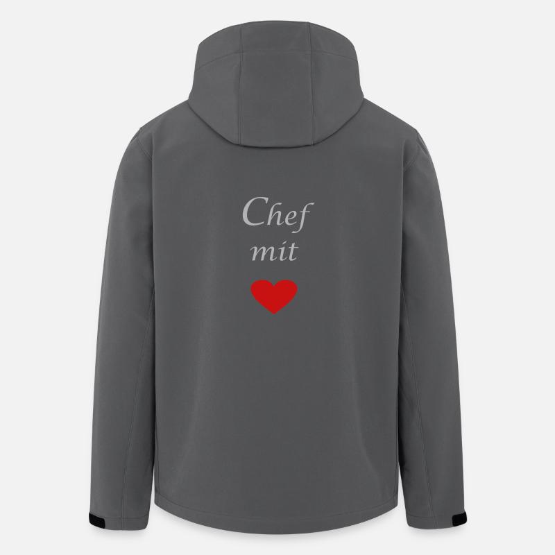 Chef mit Herz - Recycelte Männer Softshell-Jacke von Stanley/Stella - Anthrazit