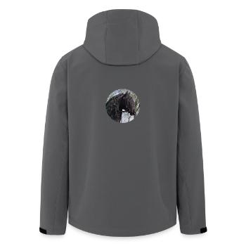 Kopf Friesenhengst - Recycelte Männer Softshell-Jacke von Stanley/Stella - Anthrazit - Hinten - AI Model Male 185 light (185cm)
