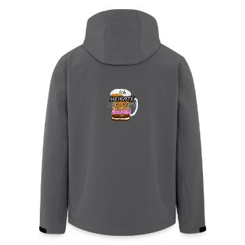 Junggesellenabschied - Recycelte Männer Softshell-Jacke von Stanley/Stella - Anthrazit - Hinten - AI Model Male 185 light (185cm)