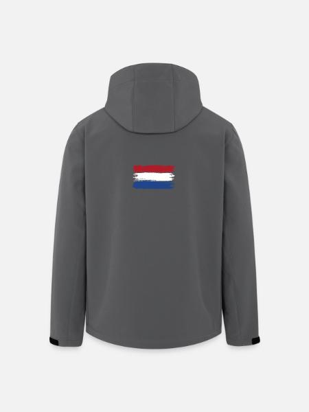 Pinselstriche der niederländischen Flagge - Recycelte Männer Softshell-Jacke von Stanley/Stella - Anthrazit