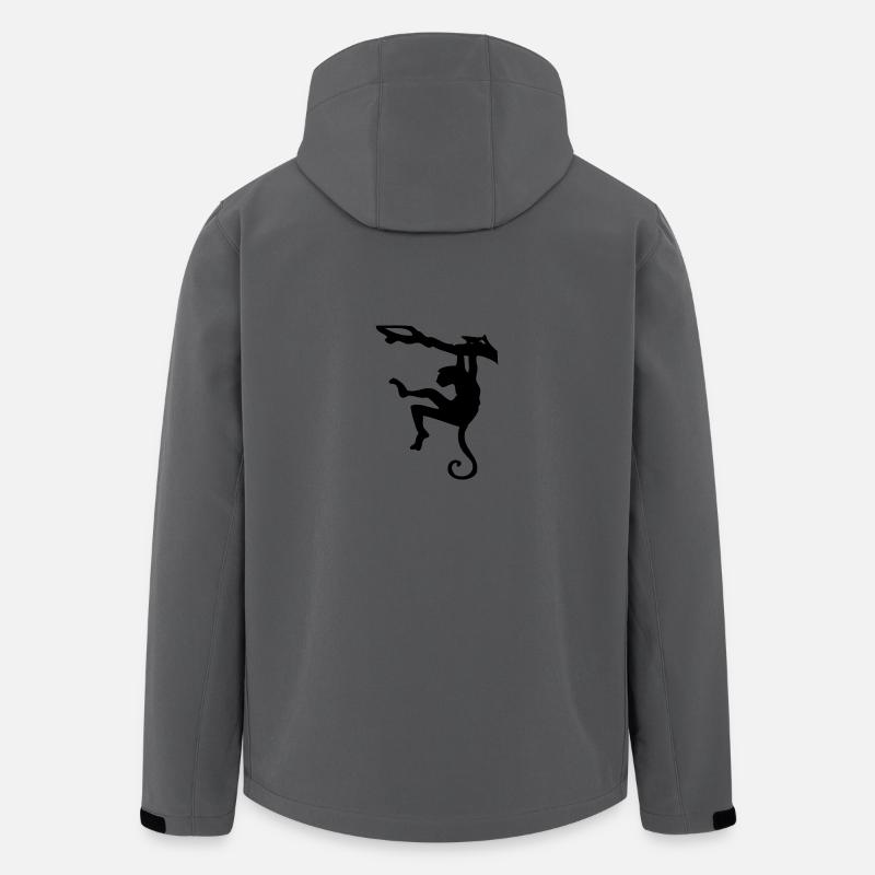 Kletternder Affe Silhouette - Recycelte Männer Softshell-Jacke von Stanley/Stella - Anthrazit
