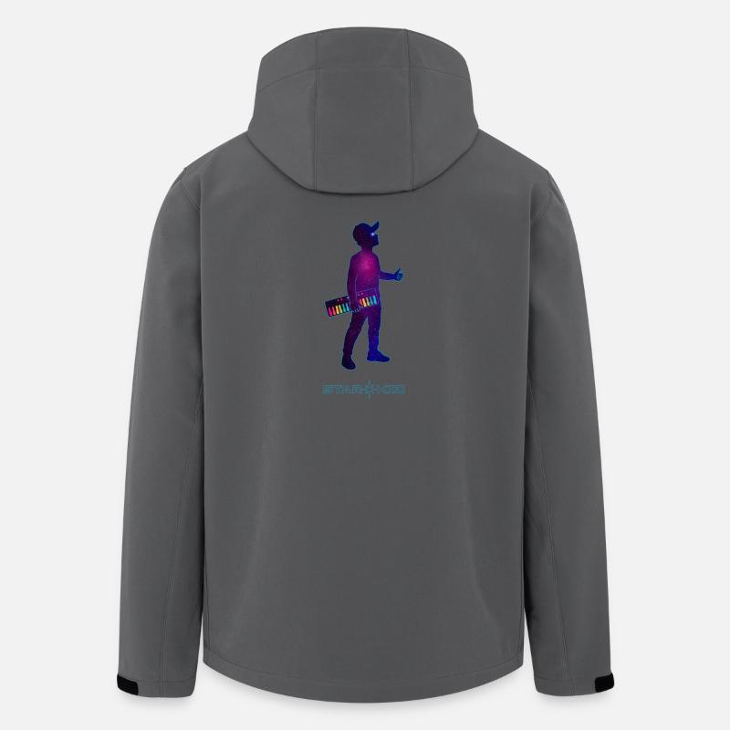 StarKid – Kosmisches 80er Retro Design - Recycelte Männer Softshell-Jacke von Stanley/Stella - Anthrazit