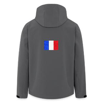 Französische Flagge Trikolore Frankreich - Recycelte Männer Softshell-Jacke von Stanley/Stella - Anthrazit - Hinten - AI Model Male 185 light (185cm)