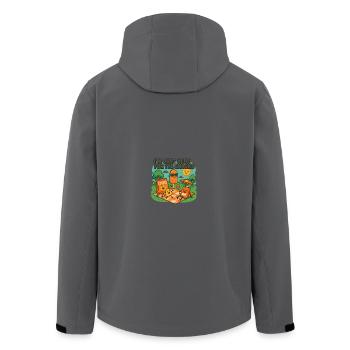 Ich bin nur wegen der Snacks hier - Recycelte Männer Softshell-Jacke von Stanley/Stella - Anthrazit - Hinten - AI Model Male 185 light (185cm)