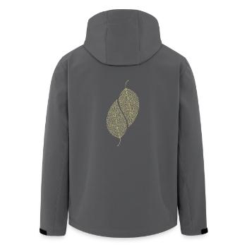 Blätter Dekorativ - Recycelte Männer Softshell-Jacke von Stanley/Stella - Anthrazit - Hinten - AI Model Male 185 light (185cm)