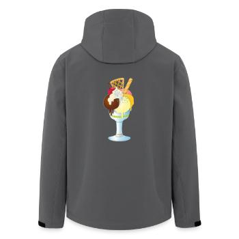Eiscreme - Recycelte Männer Softshell-Jacke von Stanley/Stella - Anthrazit - Hinten - AI Model Male 185 light (185cm)