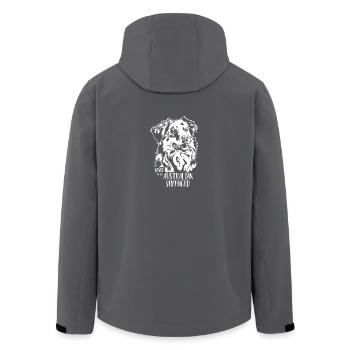Loved by an Australian Shepherd Hunde Wilsigns - Recycelte Männer Softshell-Jacke von Stanley/Stella - Anthrazit - Hinten - AI Model Male 185 light (185cm)