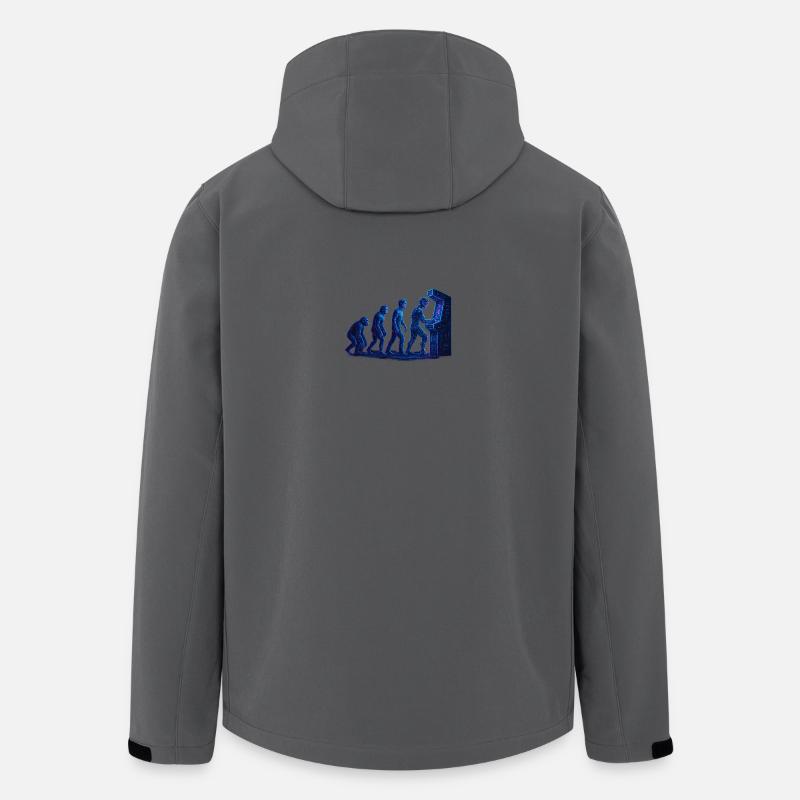 Arcade Menschliche Evolution - Recycelte Männer Softshell-Jacke von Stanley/Stella - Anthrazit