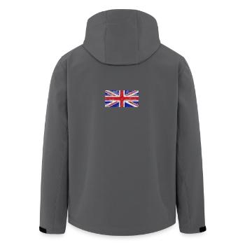 Union Jack Englische Flagge Great Britain - Recycelte Männer Softshell-Jacke von Stanley/Stella - Anthrazit - Hinten - AI Model Male 185 light (185cm)
