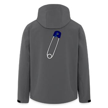 Safety pin - Men’s Recycled Softshell Jacket by Stanley/Stella - anthracite - Back - AI Model Male 185 light (185cm)