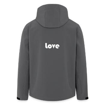 LIEBE. PAAR. ICH HABE GERADE GEHEIRATET. Junggesellinnenabschied. HEILIGER VALENTINSTAG. - Recycelte Männer Softshell-Jacke von Stanley/Stella - Anthrazit - Hinten - AI Model Male 185 light (185cm)
