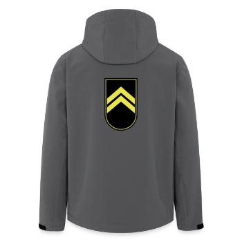 Abzeichen Badge Auszeichnung Armee Army 2c - Recycelte Männer Softshell-Jacke von Stanley/Stella - Anthrazit - Hinten - AI Model Male 185 light (185cm)