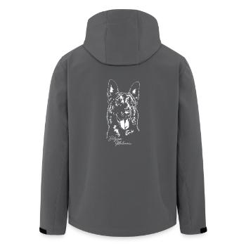 Belgian MALINOIS Hundeportrait Hunde Hund Wilsigns - Recycelte Männer Softshell-Jacke von Stanley/Stella - Anthrazit - Hinten - AI Model Male 185 light (185cm)