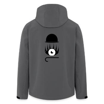 Auge Hut Stock Abstrakt Geschenkidee Grafik - Recycelte Männer Softshell-Jacke von Stanley/Stella - Anthrazit - Hinten - AI Model Male 185 light (185cm)
