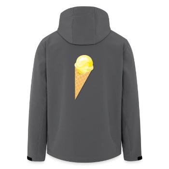 Kugel Vanille Eis Geschenk Idee - Recycelte Männer Softshell-Jacke von Stanley/Stella - Anthrazit - Hinten - AI Model Male 185 light (185cm)