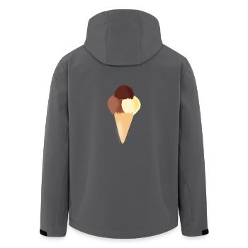 eis eiscreme restaurant ice cream sundae83 - Recycelte Männer Softshell-Jacke von Stanley/Stella - Anthrazit - Hinten - AI Model Male 185 light (185cm)