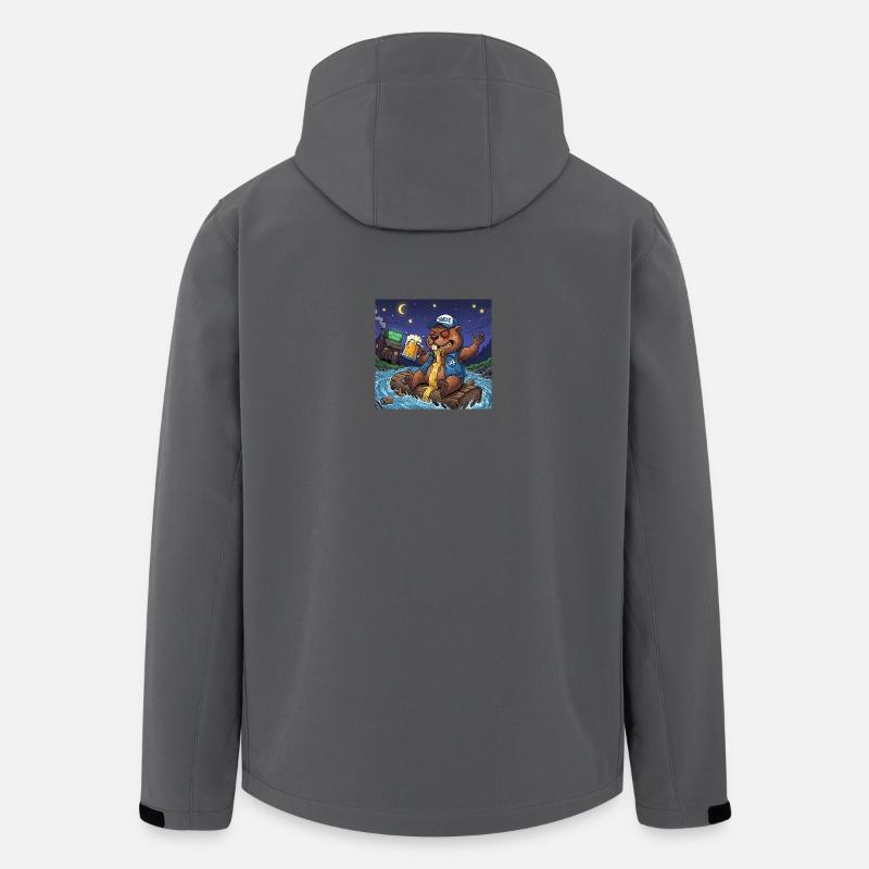 Biber Nachtbier Abenteuer - Recycelte Männer Softshell-Jacke von Stanley/Stella - Anthrazit