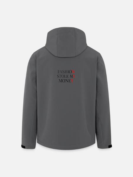 La mode m’a volé mon argent - Veste softshell homme en polyester recyclé Stanley/Stella - charbon