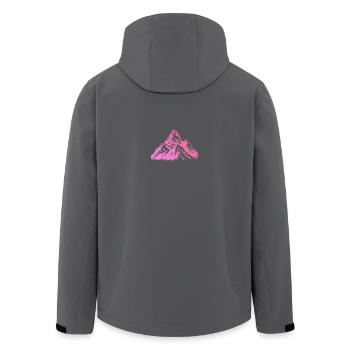 Berge Mountains - Recycelte Männer Softshell-Jacke von Stanley/Stella - Anthrazit - Hinten - AI Model Male 185 light (185cm)
