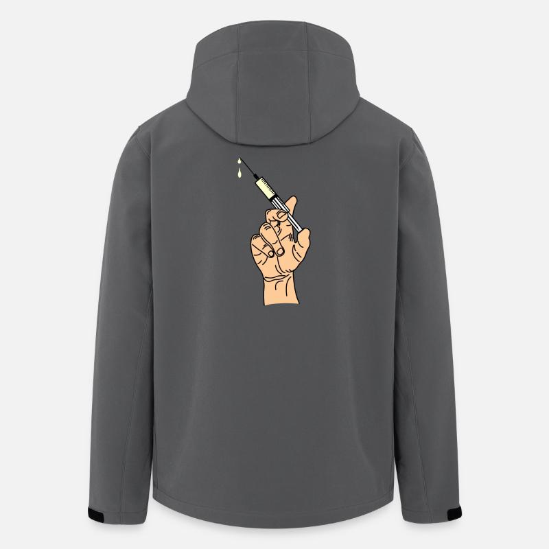 Main avec seringue d’évacuation 5 - Veste softshell homme en polyester recyclé Stanley/Stella - charbon