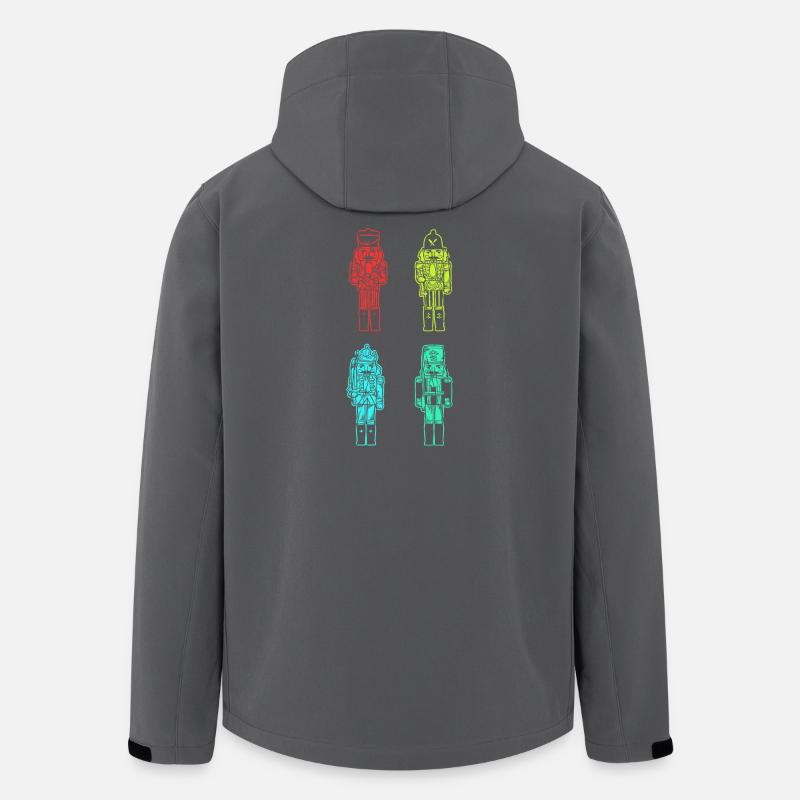 Weihnachtsmann Nussknacker Weihnachten - Recycelte Männer Softshell-Jacke von Stanley/Stella - Anthrazit