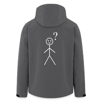 planloses Strichmännchen - Recycelte Männer Softshell-Jacke von Stanley/Stella - Anthrazit - Hinten - AI Model Male 185 light (185cm)