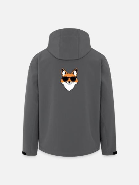 Fox with sunglasses - Men’s Recycled Softshell Jacket by Stanley/Stella - anthracite