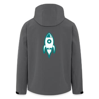 rakete rocket space shuttle ufo raumschiff mond - Recycelte Männer Softshell-Jacke von Stanley/Stella - Anthrazit - Hinten - AI Model Male 185 light (185cm)