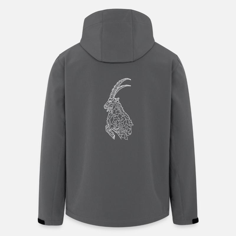 Steinbock weiß - Recycelte Männer Softshell-Jacke von Stanley/Stella - Anthrazit
