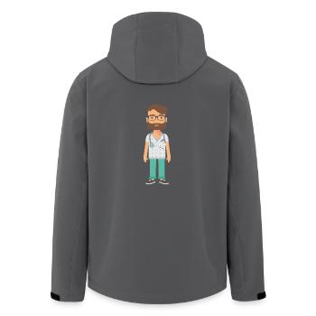 Doktor - Recycelte Männer Softshell-Jacke von Stanley/Stella - Anthrazit - Hinten - AI Model Male 185 light (185cm)