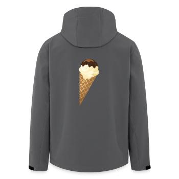 eis eiscreme restaurant ice cream sundae25 - Recycelte Männer Softshell-Jacke von Stanley/Stella - Anthrazit - Hinten - AI Model Male 185 light (185cm)