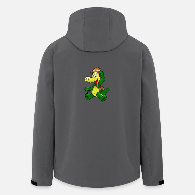 Krokodil - Recycelte Männer Softshell-Jacke von Stanley/Stella - Anthrazit