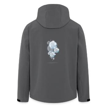 Seifenblasen (Blue-Edition) - Recycelte Männer Softshell-Jacke von Stanley/Stella - Anthrazit - Hinten - AI Model Male 185 light (185cm)
