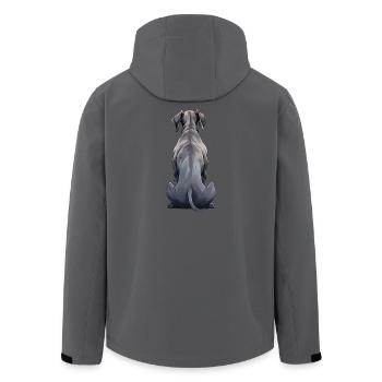 Deutsche Dogge - Recycelte Männer Softshell-Jacke von Stanley/Stella - Anthrazit - Hinten - AI Model Male 185 light (185cm)