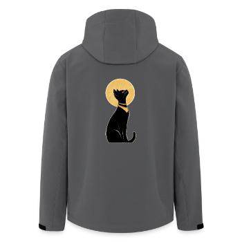 Ägyptische Katze - Recycelte Männer Softshell-Jacke von Stanley/Stella - Anthrazit - Hinten - AI Model Male 185 light (185cm)