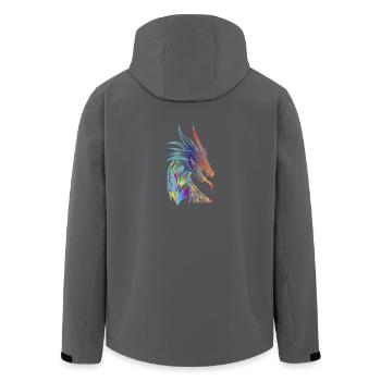drag 163 - Recycelte Männer Softshell-Jacke von Stanley/Stella - Anthrazit - Hinten - AI Model Male 185 light (185cm)