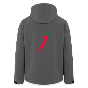 Chilischote Chili - Recycelte Männer Softshell-Jacke von Stanley/Stella - Anthrazit - Hinten - AI Model Male 185 light (185cm)