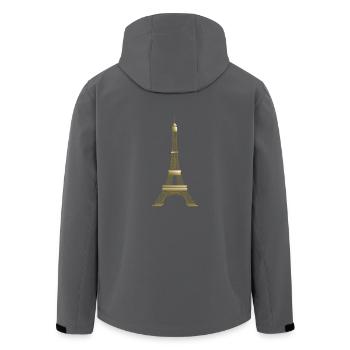 eiffelturm - Recycelte Männer Softshell-Jacke von Stanley/Stella - Anthrazit - Hinten - AI Model Male 185 light (185cm)