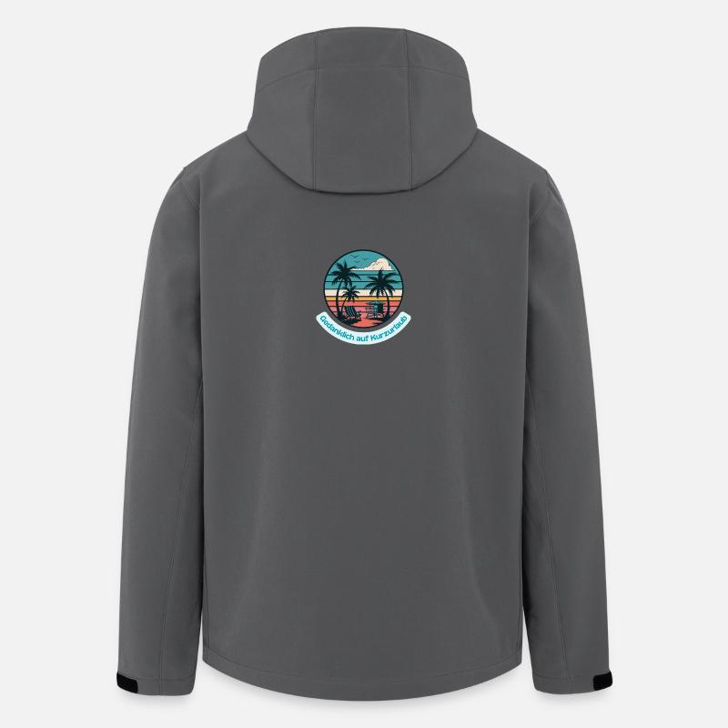 Gedanklich auf Kurzurlaub - Recycelte Männer Softshell-Jacke von Stanley/Stella - Anthrazit