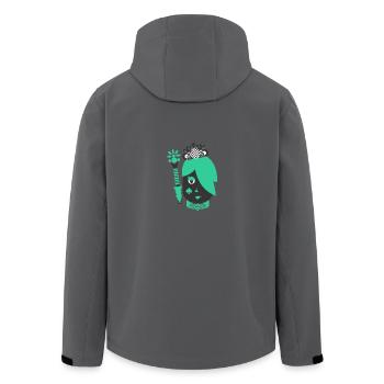 Königin - Recycelte Männer Softshell-Jacke von Stanley/Stella - Anthrazit - Hinten - AI Model Male 185 light (185cm)