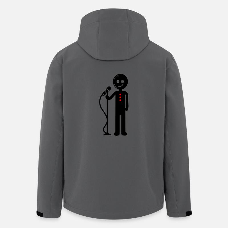 Artiste Chanteur avec microphone - Veste softshell homme en polyester recyclé Stanley/Stella - charbon