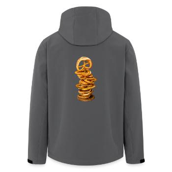 brot broetchen crossaint baecker baguette bread bu - Recycelte Männer Softshell-Jacke von Stanley/Stella - Anthrazit - Hinten - AI Model Male 185 light (185cm)