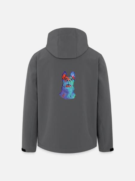 Hund - Recycelte Männer Softshell-Jacke von Stanley/Stella - Anthrazit