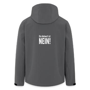 Antwort Nein - Recycelte Männer Softshell-Jacke von Stanley/Stella - Anthrazit - Hinten - AI Model Male 185 light (185cm)