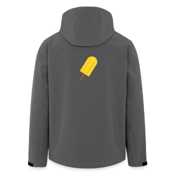 Eis am Stiel im Comicstyle Sommer - Recycelte Männer Softshell-Jacke von Stanley/Stella - Anthrazit - Hinten - AI Model Male 185 light (185cm)
