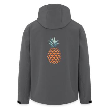 3D Ananas - Recycelte Männer Softshell-Jacke von Stanley/Stella - Anthrazit - Hinten - AI Model Male 185 light (185cm)
