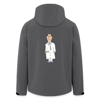 Arzt - Recycelte Männer Softshell-Jacke von Stanley/Stella - Anthrazit - Hinten - AI Model Male 185 light (185cm)
