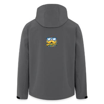 Vatertag mit Schnurrbart Sonnenbrille - Recycelte Männer Softshell-Jacke von Stanley/Stella - Anthrazit - Hinten - AI Model Male 185 light (185cm)